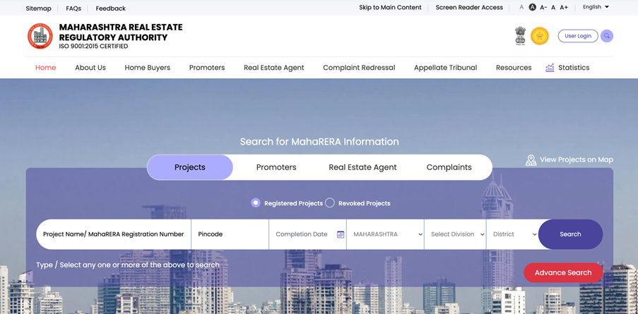 MahaRERA Website